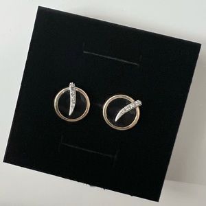 14k Gold Vintage Diamond and Black Disc Earrings